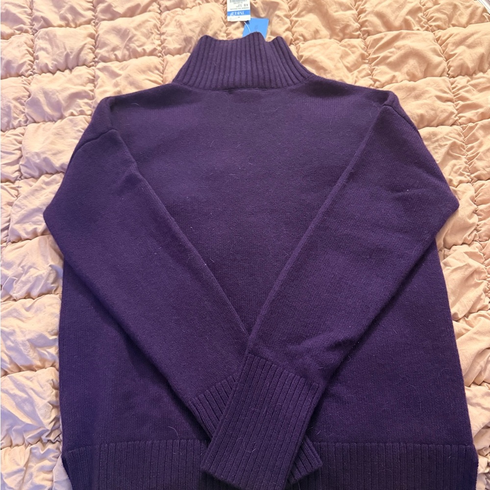 i Women's Purple cashmere Turtleneck Sweater